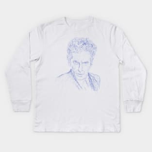 12TH DOCTOR IN BLUE Kids Long Sleeve T-Shirt